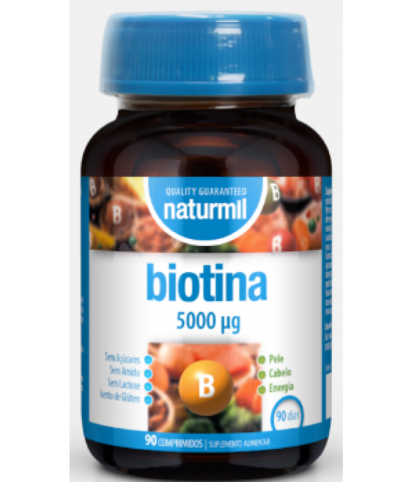 Biotina 5000mcg - 90 Comprimidos - Naturmil